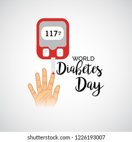 Vector illustration of a Background for World Diabetes Day Awareness.