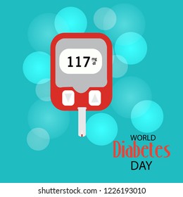 Vector illustration of a Background for World Diabetes Day Awareness.