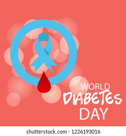 Vector illustration of a Background for World Diabetes Day Awareness.