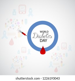 Vector illustration of a Background for World Diabetes Day Awareness.
