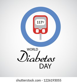 Vector illustration of a Background for World Diabetes Day Awareness.