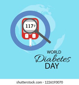 Vector illustration of a Background for World Diabetes Day Awareness.