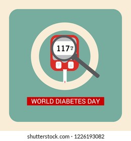 Vector illustration of a Background for World Diabetes Day Awareness.