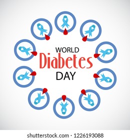 Vector illustration of a Background for World Diabetes Day Awareness.