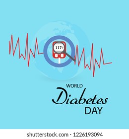 Vector illustration of a Background for World Diabetes Day Awareness.