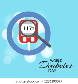 Vector illustration of a Background for World Diabetes Day Awareness.