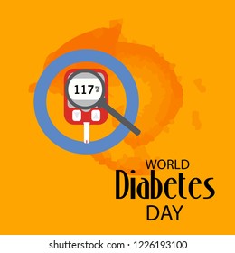 Vector illustration of a Background for World Diabetes Day Awareness.