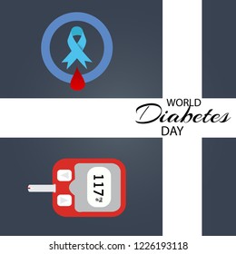 Vector illustration of a Background for World Diabetes Day Awareness.