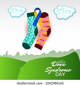 Vector illustration of a Background for World Down Syndrome Day.