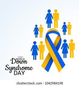 Vector illustration of a Background for World Down Syndrome Day.