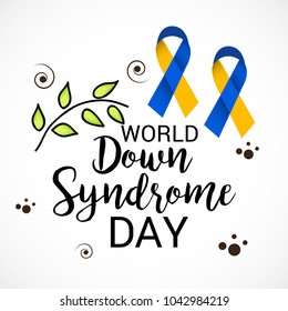 Vector illustration of a Background for World Down Syndrome Day.