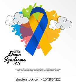 Vector illustration of a Background for World Down Syndrome Day.