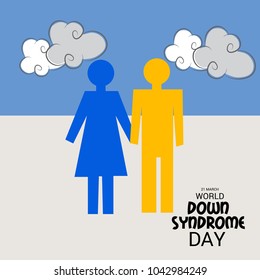 Vector illustration of a Background for World Down Syndrome Day.