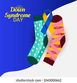 Vector illustration of a Background for World Down Syndrome Day.