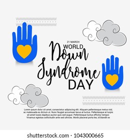 Vector illustration of a Background for World Down Syndrome Day.