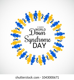 Vector illustration of a Background for World Down Syndrome Day.