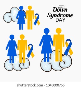 Vector illustration of a Background for World Down Syndrome Day.
