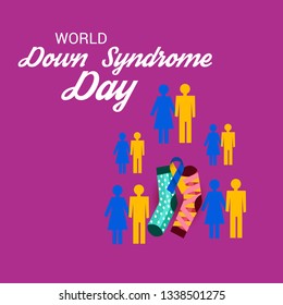 Vector illustration of a background for World Down Syndrome Day. 