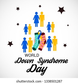Vector illustration of a background for World Down Syndrome Day. 
