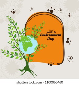Vector illustration of a Background for World Environment Day.