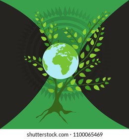 Vector illustration of a Background for World Environment Day.