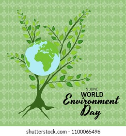 Vector illustration of a Background for World Environment Day.