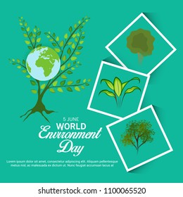 Vector illustration of a Background for World Environment Day.