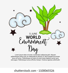 Vector illustration of a Background for World Environment Day.