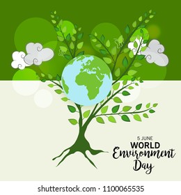 Vector illustration of a Background for World Environment Day.