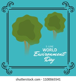 Vector illustration of a Background for World Environment Day.