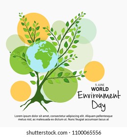 Vector illustration of a Background for World Environment Day.