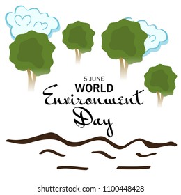 Vector illustration of a Background for World Environment Day.