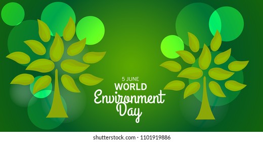 Vector illustration of a Background for World Environment Day.