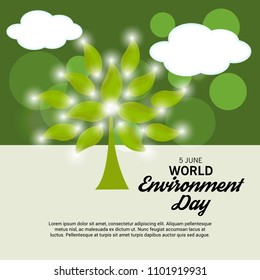 Vector illustration of a Background for World Environment Day.