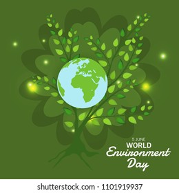 Vector illustration of a Background for World Environment Day.
