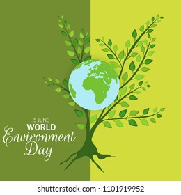 Vector illustration of a Background for World Environment Day.