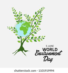 Vector illustration of a Background for World Environment Day.