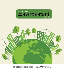 Vector illustration of a Background for World Environment Day.