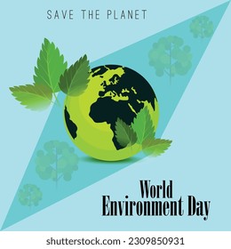 Vector illustration of a Background for World Environment Day.