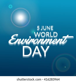 Vector illustration of a background for World Environment Day.