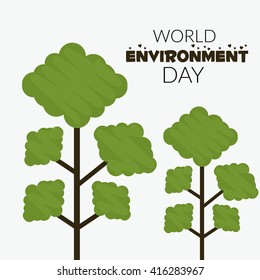 Vector illustration of a background for World Environment Day.