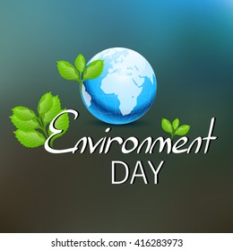 Vector illustration of a background for World Environment Day.