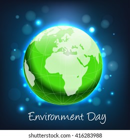 Vector illustration of a background for World Environment Day.
