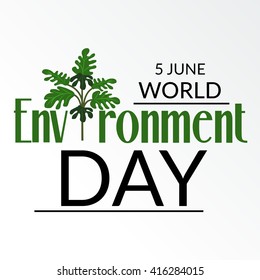Vector illustration of a background for World Environment Day.