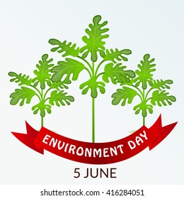 Vector illustration of a background for World Environment Day.