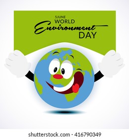 Vector illustration of a background for World Environment Day.