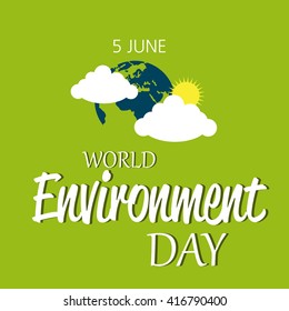 Vector illustration of a background for World Environment Day.