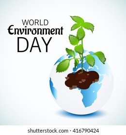 Vector illustration of a background for World Environment Day.