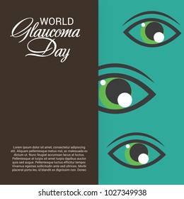 Vector illustration of a Background for World Glaucoma Day.