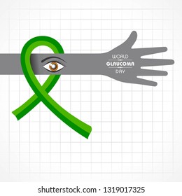 Vector illustration of a Background for World Glaucoma Day- 12 March